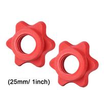 Sport Weight Steel Spring Check Nut Barbell Bar Clips Dumbbell Spinlock Collars Spin Lock Screw 07(25mm/ 1inch)