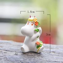 Animacinis Muminų Dervos Mikro Peizažas Begemotas Kaimiško Stiliaus Dovanų Mainams Ir Biuro Dekoras