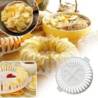 Microwave Oven  Potato Chips Maker Fruit Potato Crisp Chip Snack Chips Rack Easy Homemade Diy Set Tray Kitchen Accessories One Size balta
