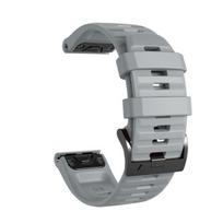 QuickFit 22mm 26mm silikoninis dirželis Garmin Fenix 8 E 7X 6X Pro 5 5X Plus/Epix Pro Gen2 47mm 51mm Enduro 3 laikrodžiui QuickFit 22mm pilka spalva