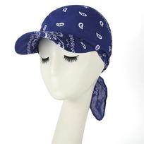 Lengvas skydelis-turbanas, platus kraštas, bandana, skara, kepuraitė, beisbolo kepuraitės, galvos skara, moterims, lauke mėlyna