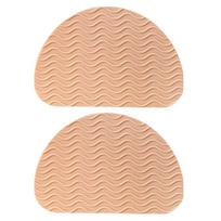 Self-Adhesive Non-Slip Heel and Forefoot Pads with Shock-Absorbing Water Wave Pattern