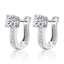 925 sterlingų sidabro AAA cirkonio auskarai madingi papuošalai 13.01*4.08MM white