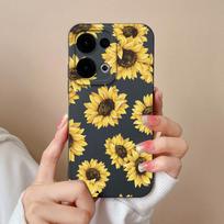 Floral Case For Oppo Reno 13 Pro 13F Upgrade Lens Protection Soft Liquid Silicone Phone Shell For Oppo Reno13 Pro 13FS Covers Oppo Reno 13
