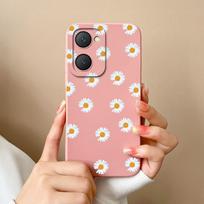 Phone Cases For Vivo Y03 4G Flowers Soft Liquid Silicone Camera Lens Premium Protection Back Covers For Vivo Y 03 Funda Carcasa Vivo Y03 4G