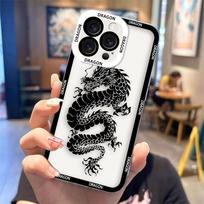 Ink Wash Painting Dragon Clear Phone Case For VIVO Y400 Y100 Y76 Y75 Y51 Y50 Y36 Y35 Y28 Y22 Y21 Y20 Y19S Y17S Y16 Y15S Y04 Case VIVOY16