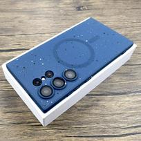 Luxury Silicone Case For Samsung Galaxy S26 S25 S24 S23 S22 S21 Ultra Plus S25Ultra S24Ultra A26 A16 A17 A55 A56 Magsafe Wireless Charge Full Cover Samsung S24 Ultra tamsiai mėlyna spalva