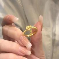 Women's Lux Zodiac Dragon Adjustable Ring: 2024 Year of the Dragon Gift