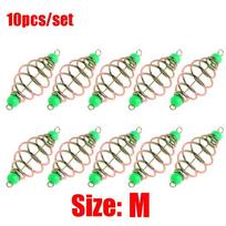 High quality Method Leader Olive Stainless Steel Feeder Spring Lure Fishing Bait Hanging Tackle M