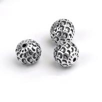 Men's Alloy Dragon Scale Beads DIY Bracelet - Reverse Scale Pattern, Round Beads, Semi-finished Accessories A01 balta