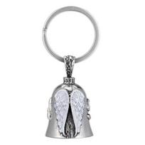 Yousheng Luck Riding Bell Motociklas Angelas Sargas Wings Lucky Exorcist Bell Raktų pakabukas Sėkmės Talismanas Raktų pakabukas white
