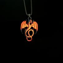 Dragon Halloween Necklaces Stainless Steel Hip Hop Neck Chains Luminous Pendant Necklace  Gifts Style 7