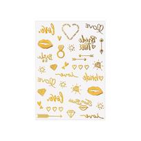 Instant Gold Stamping Tattoo Stickers Fake Body Art Sticker Temporary Tattoo  Finger Hand Legs Arm Style 3