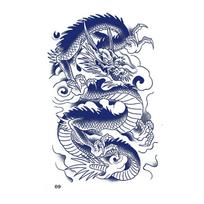 Lasting Dragon Temporary Tattoo Stickers Cartonn Dragon Dragon Hombre Art Fake Tattoo  Women 09