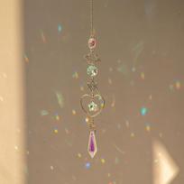 Colorful Suncatcher Crystal Wind Chimes Sun Catcher Light Catching Pendant Home Bedroom Balcony Window Garden Hanging Decoration