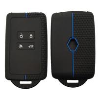 Silicone Car Key Cover For Captur Koleos Kadjar Arkana Megane Dacia Duster Sandero Stepway Smart Remote Control Fob Case mėlyna