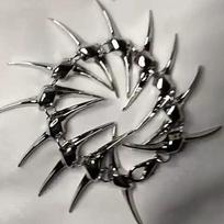 Trendy European & American Style Horns & Fish Bones Hip Hop Necklace
