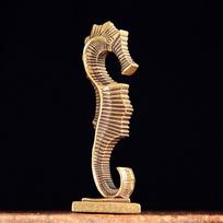 Solidus žalvarinis jūrų arkliuko stalo ornamentas Gyvūno figūrėlė Namų biuro dekoras Amatų dovana Seahorse