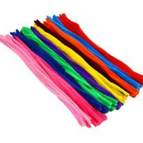 100Pcs Chenille Stems Soft DIY Crafts Twisting Stick A red