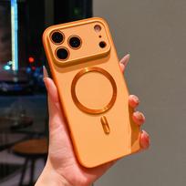 Magnetic Bumper Phone Case For Xiaomi 15T 14T Pro For Magsafe Wireless Charge Skin Feel Cover Xiaomi 14T oranžinė