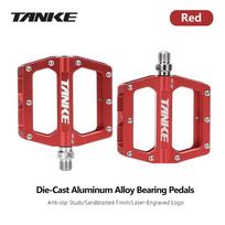Mountain Aluminum Alloy Bicycle Pedals with Anti-Skid Bearing for Mountain Bike MTB Foot Pedals Folding Bike Accessories raudona