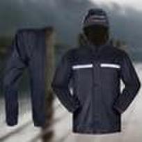 Neperšlampamas dviejų dalių lietaus kostiumas su atspindinčiomis juostelėmis (unisex) 2XL