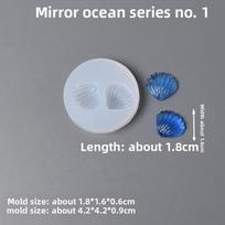 Ocean Series Silicone Molds Shell Starfish Conch Crab Crystal Epoxy Mold DIY Candle Handmade Decorations for Jewelry Pendent white