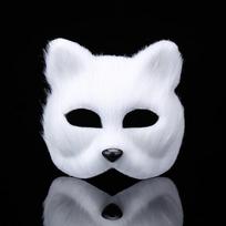 Kaukės kaukės Fox Ghost Helovino kaukė Kailinė kaukė moterims Seksuali kaukė Gyvūnų pusės veido rekvizitai žaislai balta