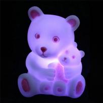 Naktinės lemputės Animacinis mielas gyvūnas Meškučiai Spalvą keičianti LED naktinė lemputė Vaikų kambariui Bear įvairiaspalvis