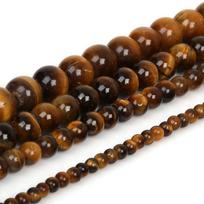Natūralus akmuo rudas auksinis tigro akių agatas apvalūs karoliukai 15 colių sruogos 4 6 8 10 mm papuošalams gaminti 4mm approx 98pcs
