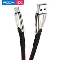 ROCK USB C tipo kabelis 2,4 A greito USB įkrovimo C tipo įkroviklio duomenų kabelis USB-C cinko lydinio laidas raudona