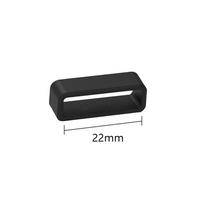 5vnt/1vnt juodos silikoninės kilpos laikiklio žiedas, keičiamas laikrodžio dirželio laikiklis, laikrodžio apyrankės lankelis 12mm-30mm 22mm juoda