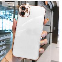 Madingas apsauginis dėklas iPhone 11 Pro Max 8 Plus 7 XR XS X Silikono objektyvo apsauga 12 Pro Max SE 2020 dėklas For iPhone 12 Mini balta