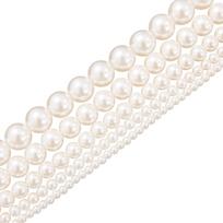 40-140 vnt. stiklo karoliukai, perlų imitacijos karoliukai, laisvi tarpikliai, apvalūs karoliukai papuošalams gaminti „pasidaryk pats“ apyrankių priedai 4mm 105pcs balta