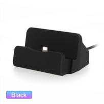 Greito įkrovimo darbalaukio sinchronizavimo laikiklio įkroviklis skirtas iPhone 7 8 Type C Android Samsung Galaxy A50 USB C doko stoties įkrovimo laikiklio bazė For iPhone juoda