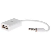 Automobilinis MP3 3,5 mm vyriškas AUX garso kištukas prie USB 2.0 moteriško keitiklio laido
