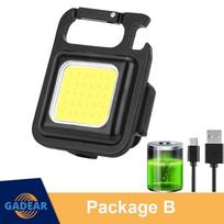 Mini LED raktų pakabuko lemputė Mutifuction nešiojama USB įkraunama kišeninė darbo lemputė su kamščiatraukiu lauko stovyklavimo laipiojimu žvejybai 1pc