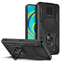 „Xiaomi Redmi Note 9 Pro Case“ magnetinio laikiklio žiedinio šarvų smūgiams atsparūs dėklai, skirti „Xiomi Redmi Note 9S 9Pro Max Note9S“ galinis dangtelis For Redmi Note 9 Pro juoda