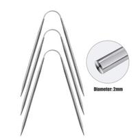 3 vnt mezgimo adatos mezgimo įrankis nerūdijančio plieno apskritos lanksčios kojinių mezgimo adatos 3pcs/set 2mm