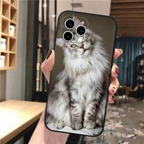 Telefono dėklas, skirtas iPhone 14 Pro Max 13 12 11 Pro Max Xs Xr X 12mini 14 Plus Se Maine Coon Cat Case Funda iphone XR