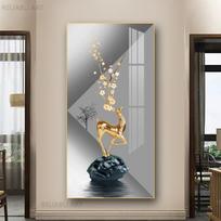 Nauji Kinijos Fengshui Auksinio elnio drobės paveikslai Abstraktūs Zen akmens plakatai ir spaudiniai Modernus prabangus sienų menas verandos dekoravimui 20cm×40cm NoFrame