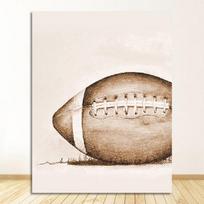 Plakatas Sienų menas Futbolas Drobė Tapyba Šiaurės šalių stiliumi Šiuolaikinis namas Svetainės apdaila Amerikietiškas retro futbolas Krepšinis 21cm×30cm NoFrame