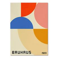 Abstrakti Bauhaus paroda Moderni geometrinė Japonija Šiaurės šalių plakatai Sienų menas Drobės Tapyba Atspaudai Nuotraukos Svetainės dekoravimui 21cm×30cm NoFrame