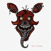 Pieškite Nightmare Foxy Five Nights At Freddy's 4 Piešimas geležimi ant šilumos perdavimo spausdinimo Vinilo lopai Lipdukas drabužiams „Pasidaryk pats“ aplikacijos, plaunamos pleistrai