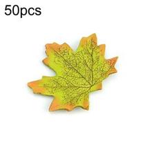50 vnt. dirbtinis rudens rudens lapų klevo fotorekvizitas namų vestuvių vakarėlio dekoravimas 50pcs žalia