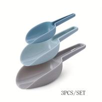 3 vnt./kompl. Multifunkcinė kepimo ingredientų mentelė, miltų mentelė, ryžių mentelė, grūdų mentelė, ledo kubelių mentelė, virtuvės įrankiai gray
