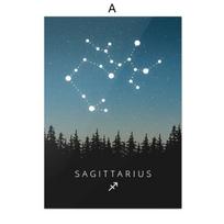 Žvaigždyno sienų meno spaudiniai Žvaigždės ženklas Horoskopas Zodiako Plakatas Astrologija Drobė Tapyba Šiaurės šalių namų dekoras Spausdinamas paveikslėlis 21X30cm No Frame
