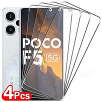 4vnt ekrano apsauga, skirta Xiaomi POCO F5 Pro M5S X3 X5 Pro 5G X4 F4 GT X3 NFC F2 Pro X3 GT M5 C40 M4 smūgiams atsparus grūdintas stiklas For POCO F4 GT gryna