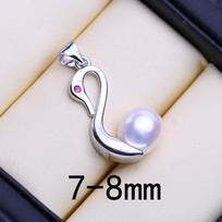 LSOOYH natūralūs gėlo vandens perlų pakabukai aukso spalvos gyvūnų pakabukai, skirti moterims, mergaitei 7-8mm pearl balta