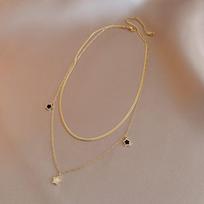 316L nerūdijančio plieno daugiasluoksnė grandinėlė Heart Star Charm karoliai moterims Nauja tendencija papuošalų rinkinys mergaičių vakarėlio dovanos YSL Necklace auksas